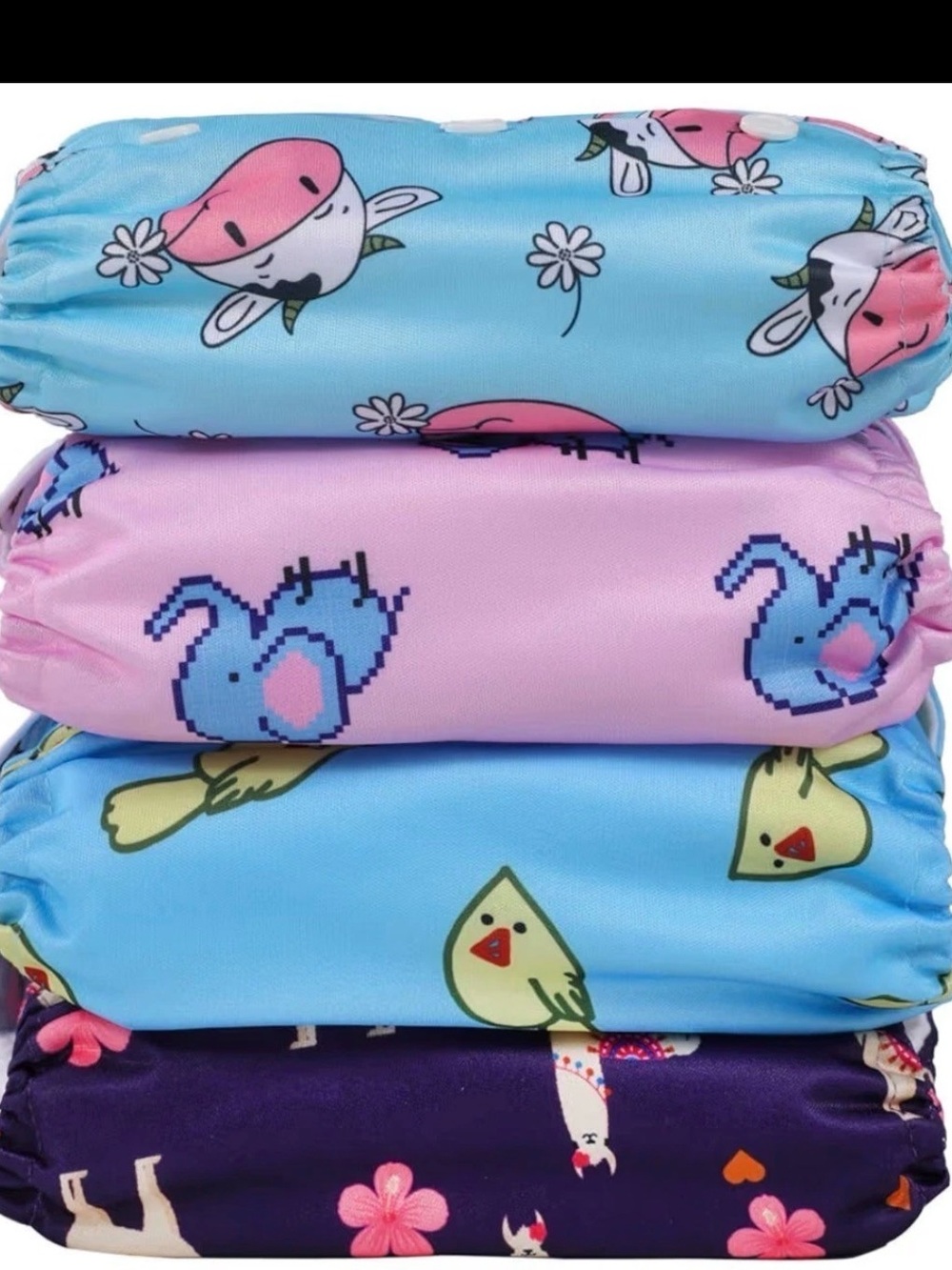 4 Pack Baby Pocket Cloth Diapers Insert Adjustable Washable Reusable One Size - Picture 5 of 7